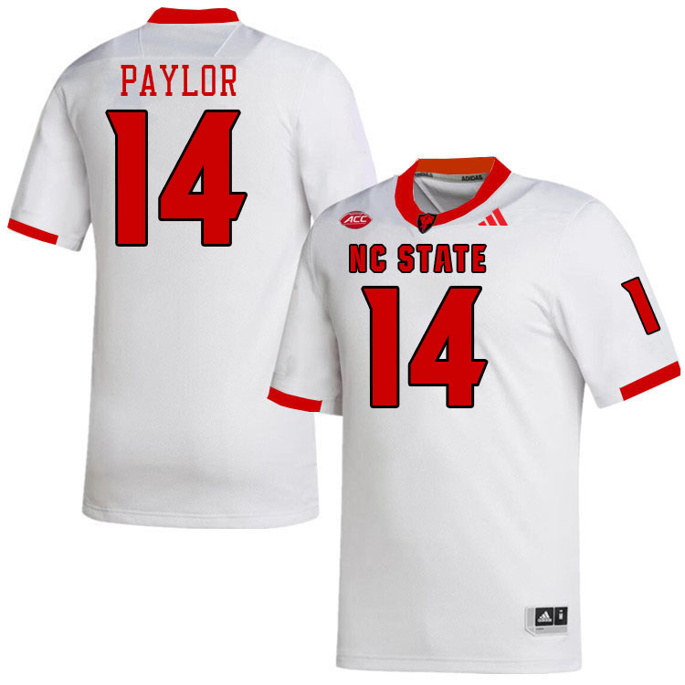 NC State Wolfpack #14 Jonathan Paylor College Football Jerseys Stitched-White NC State Wolfpack #14 Jonathan Paylor College Football Jerseys Stitched-White